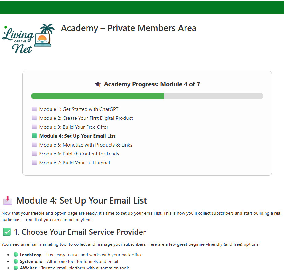 Module 4 Set Up Email List
