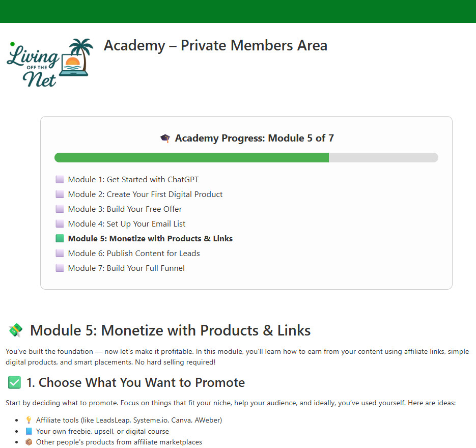 Module 5 Monetize with Products and Links