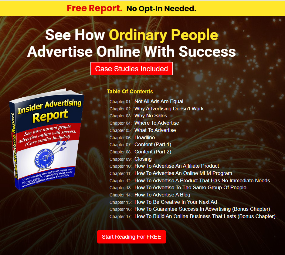 Free Ad Report